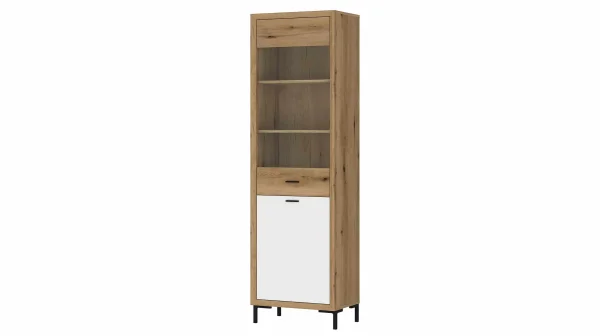 Vitrine Glastür Coast Evoke Eiche - weiß 58 cm - MARINELLA