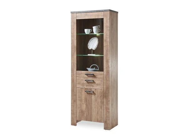 Vitrine mit Beleuchtung Samdal - anthrazit Breite 72 cm - EDMONTON