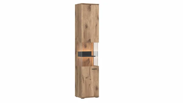 Vitrine mit Beleuchtung Viking Eiche Breite 40 cm - PARDOO