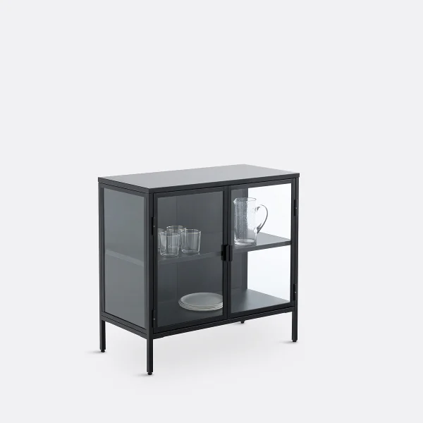 Vitrinen-sideboard Harlem Mit 2 Türen, Stahl