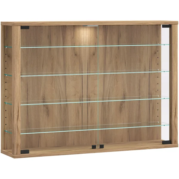 VitrosaL Vitrinenschrank wandhängend 2 Türen Eiche dekor.