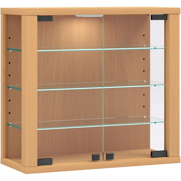 VitrosaS Vitrinenschrank wandhängend 2 Türen buche.