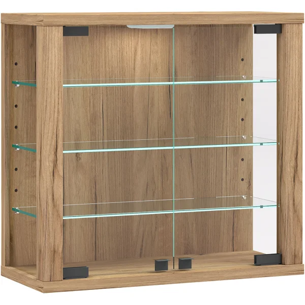 VitrosaS Vitrinenschrank wandhängend 2 Türen Eiche dekor.