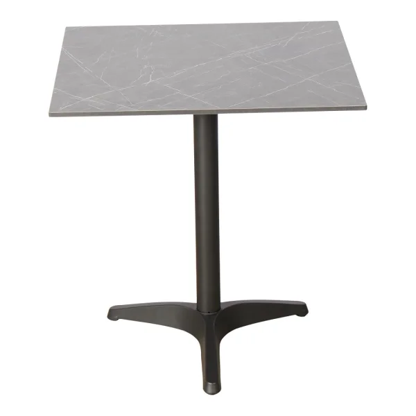 Vivi CaféTisch mit 2 Haken Marmor Dekor grau.
