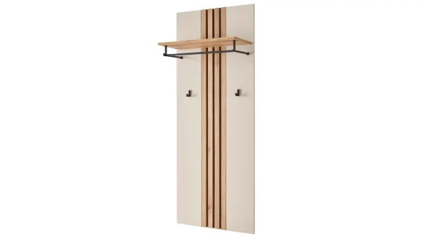 Wandgarderobe Paneele beige Evok Eiche 60 cm - LITUMO