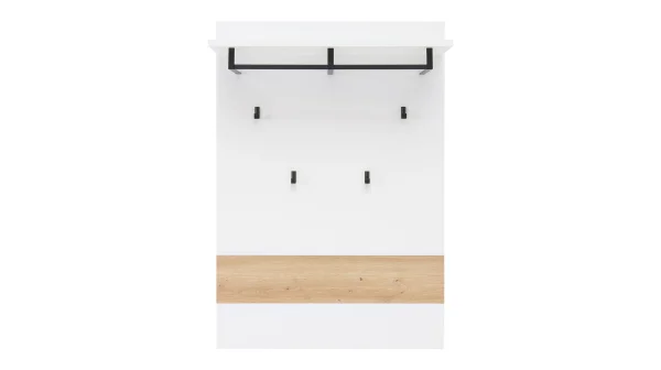 Wandgarderobe Paneele weiß - Artisan Eiche - 80 cm - MEMPHIS