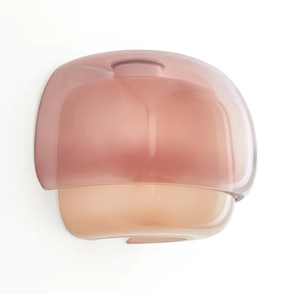 Wandleuchte Kinoko, Farbiges Glas
