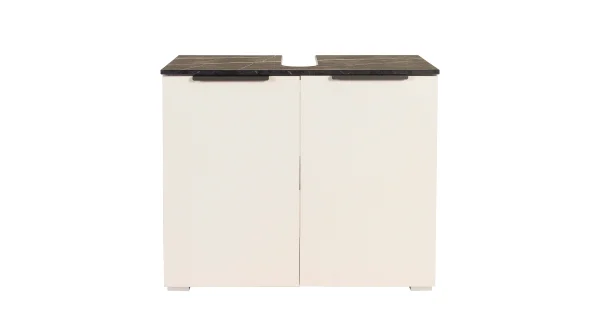 Waschbeckenunterschrank beige - Marmoroptik 70 cm - PROMESSA