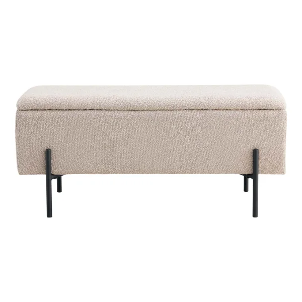 Watford Sitzbank Aufbewahrung bouclé beige.