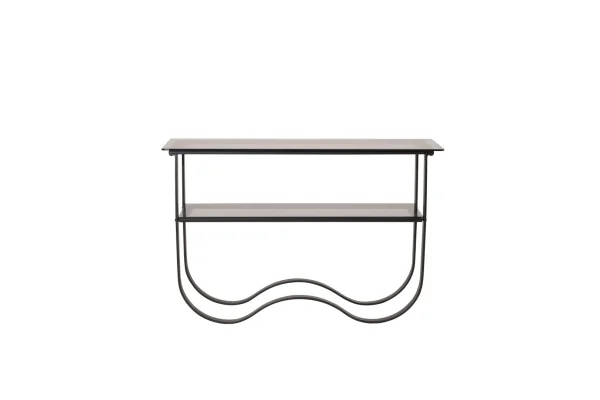 Wavy Konsolentisch mit Ablage 34x117 cm schwarz.