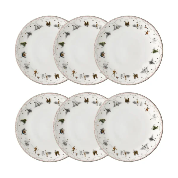 Wik & Walsøe Julemorgen Teller Ø28 cm 6er-Pack Julemorgen Teller Ø28 cm 6er-Pack