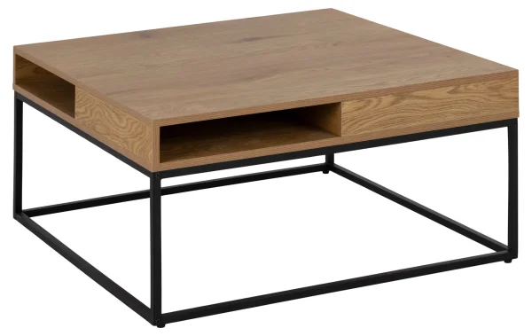 Willford Couchtisch 4 Räume natur, schwarz.