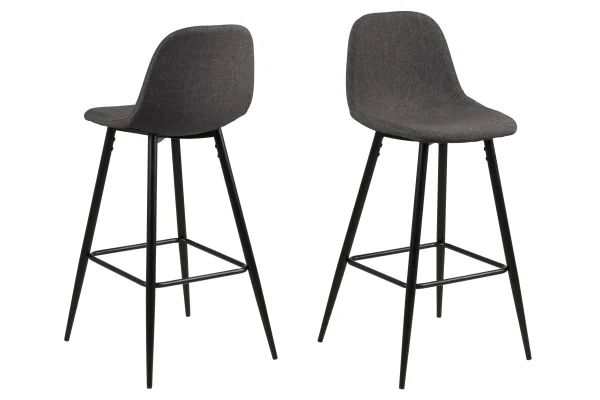 Willy Barhocker grau, Metall schwarz.