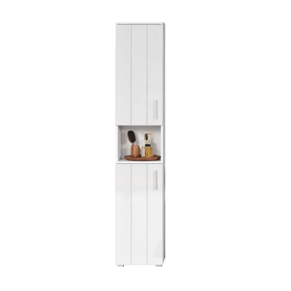 Wons Hochschrank Bad weiß Hochglanz.