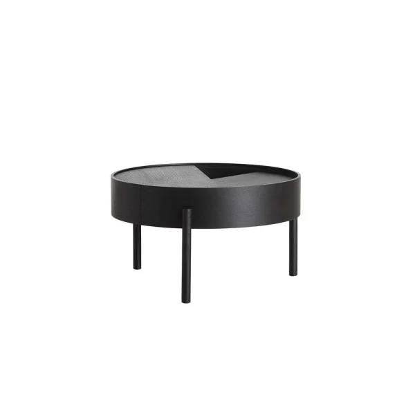 Woud - Arc Sofa-Tisch Ø66 Black Ash