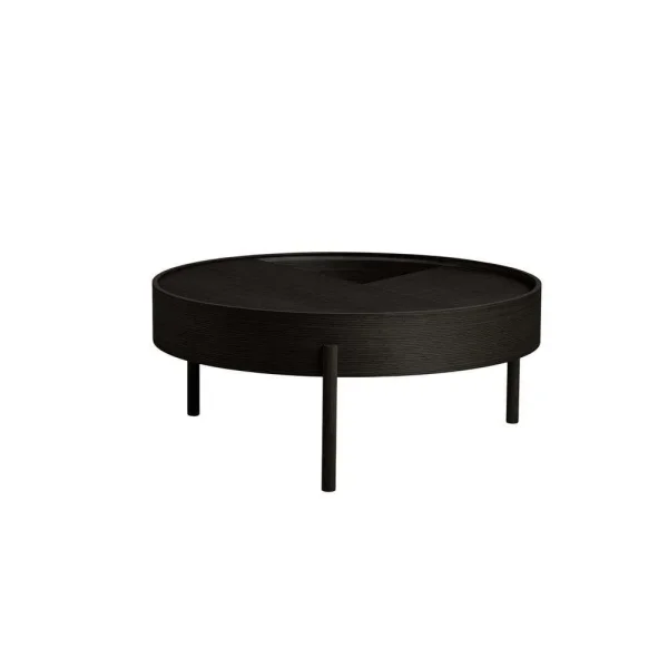 Woud - Arc Sofa-Tisch Ø89 Black Ash