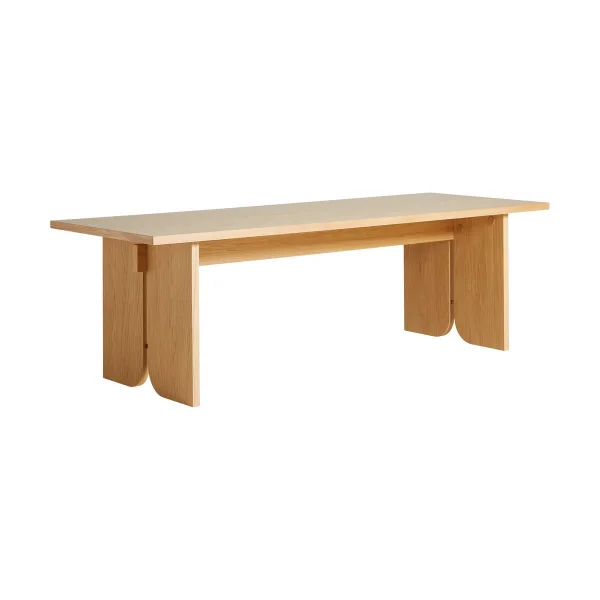 Woud Kimono Esstisch 240x90 cm Weiß pigmentiertes, lackiertes Eichenholz