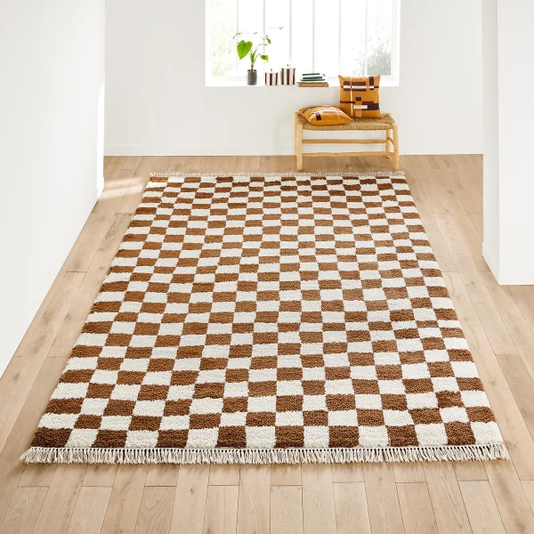 Xl-teppich Danito Mit Schachbrettmuster