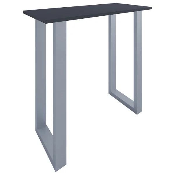 Xona Bartisch 110x50 anthrazit, silberfarben.