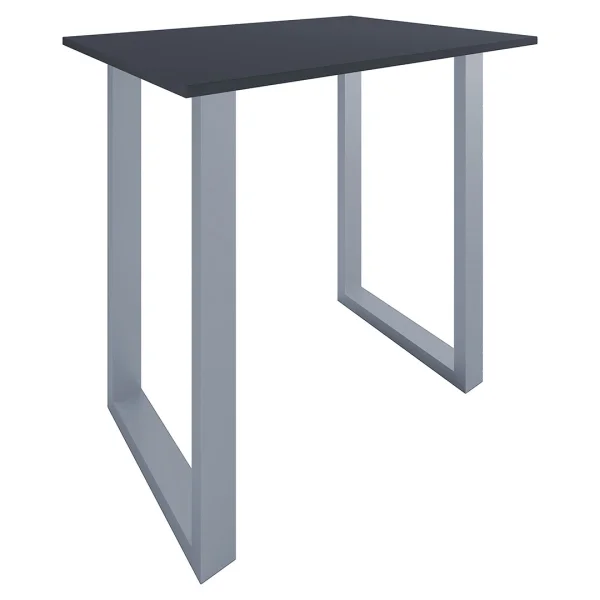 Xona Bartisch 110x80 anthrazit, silberfarben.