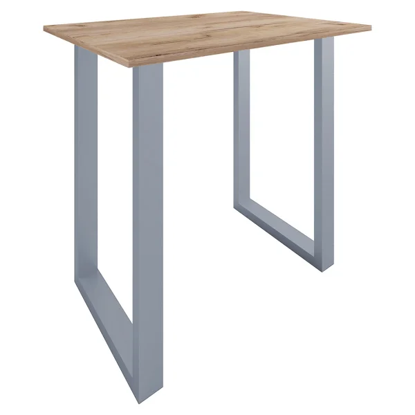 Xona Bartisch 110x80 Eiche dekor, silberfarben.
