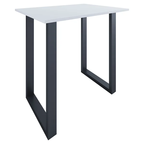 Xona Bartisch 110x80 weiß, schwarz.