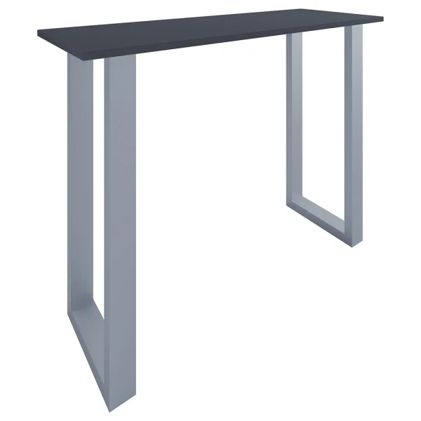 Xona Bartisch 140x50 anthrazit, silberfarben.