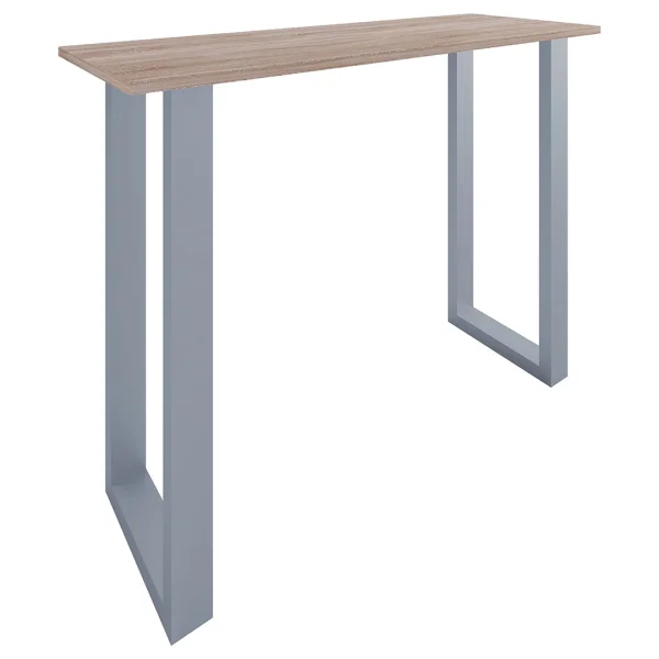 Xona Bartisch 140x50 Eiche dekor, silberfarben.