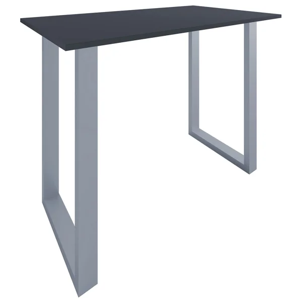 Xona Bartisch 140x80 anthrazit, silberfarben.
