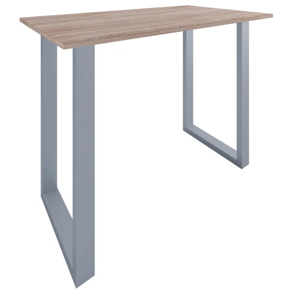 Xona Bartisch 140x80 Eiche dekor, silberfarben.