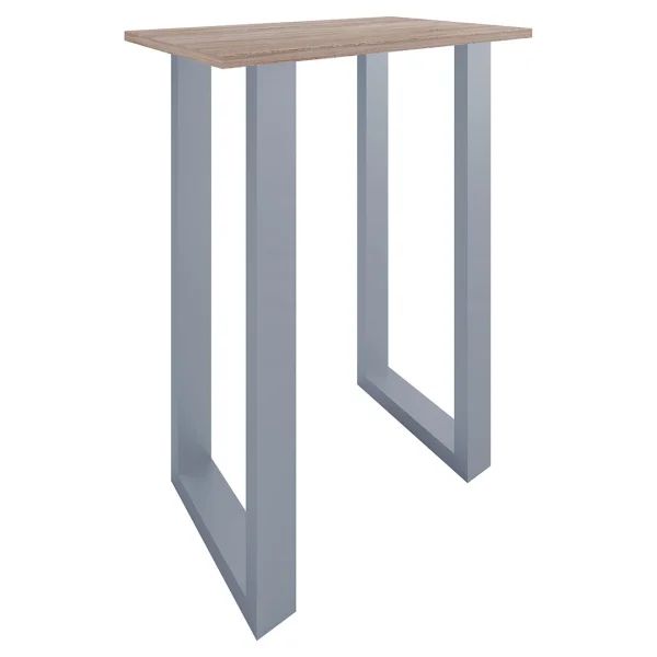 Xona Bartisch 80x50 Eiche dekor, silberfarben.