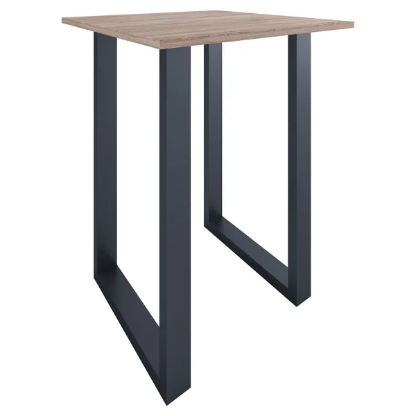 Xona Bartisch 80x80 Eiche dekor, schwarz.