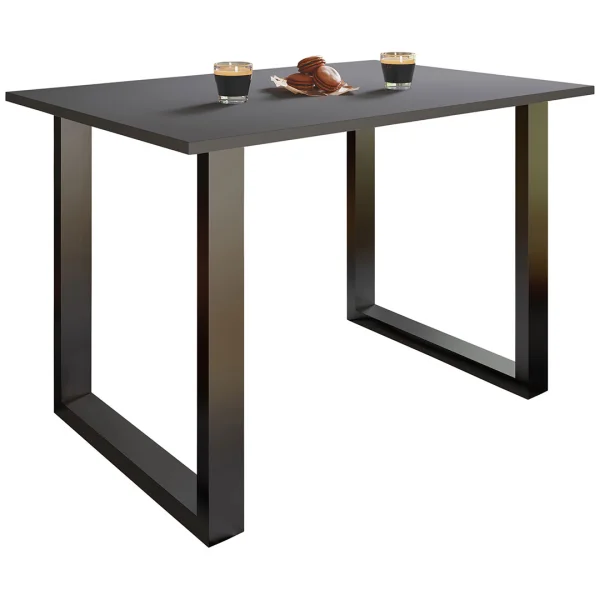 XonaU Esstisch 140x50 anthrazit, schwarz.