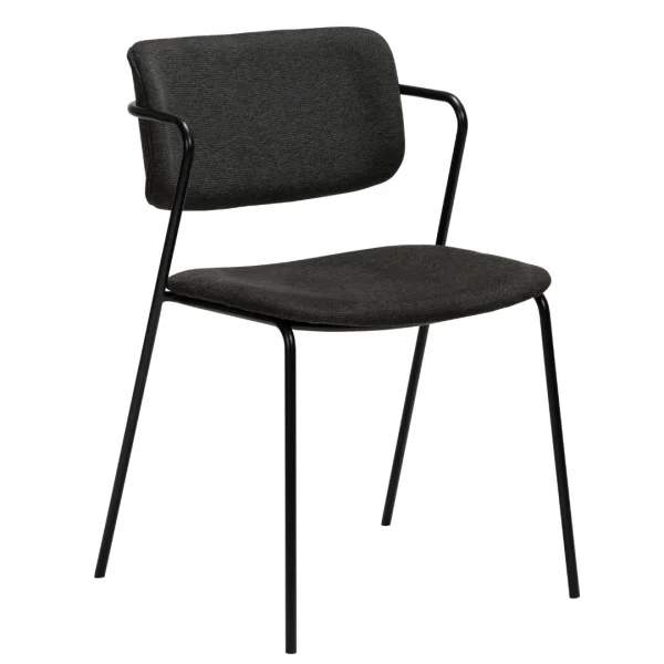 Zed Dan-Form Esszimmerstuhl mit Armlehnen schwarz.