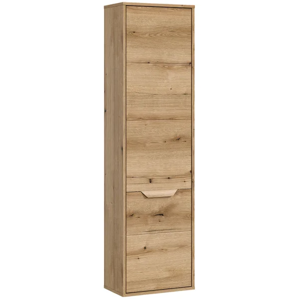 Zeno Hochschrank Bad wandhängend 1 Tür Eiche Dekor.
