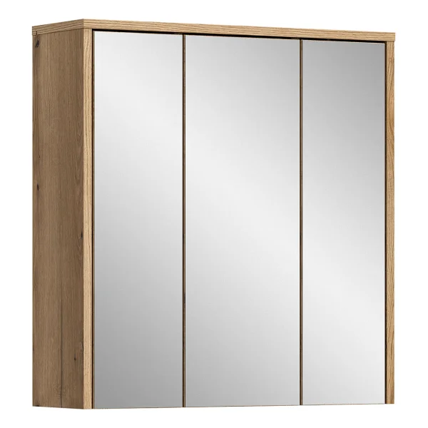 Zeno Spiegelschrank Bad 2 Türen Eiche Dekor.