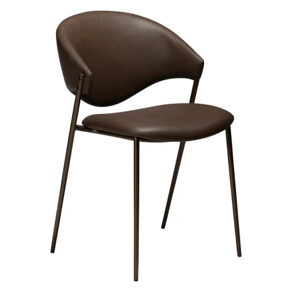 Zone Esszimmerstuhl PU-Kunstleder braun.