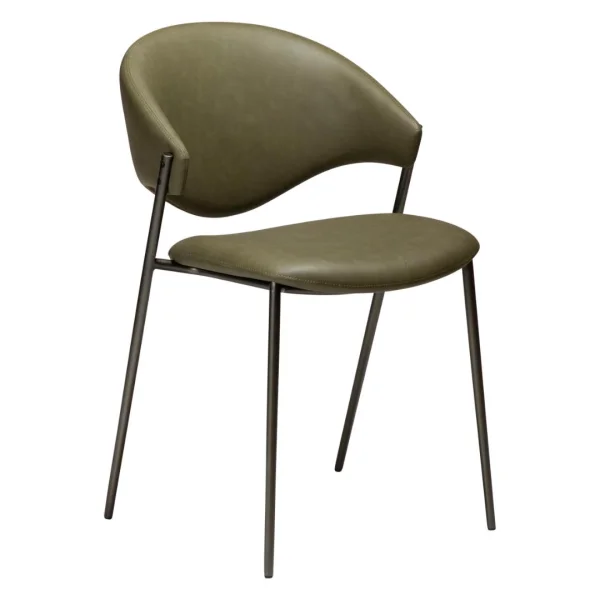 Zone Esszimmerstuhl PU-Kunstleder dunkelgrün.