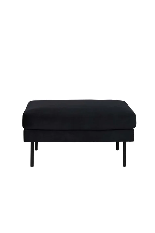 Zoom Pouf Velour schwarz.