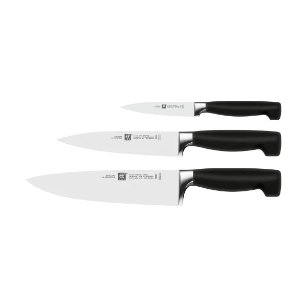 Zwilling Zwilling Four star Messerset 3-teilig Schwarz-Edelstahl